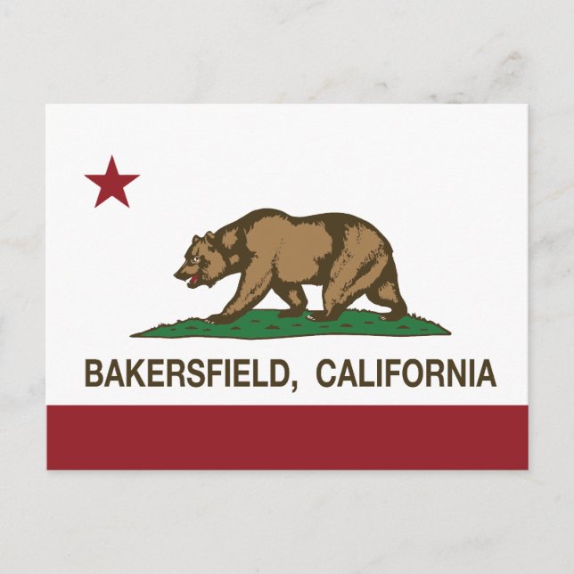 Postal Bandera Estatal de California Bakersfield (Anverso)