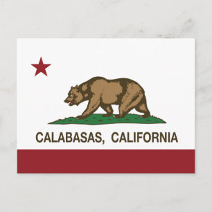 Postal Bandera estatal de California Calabasas