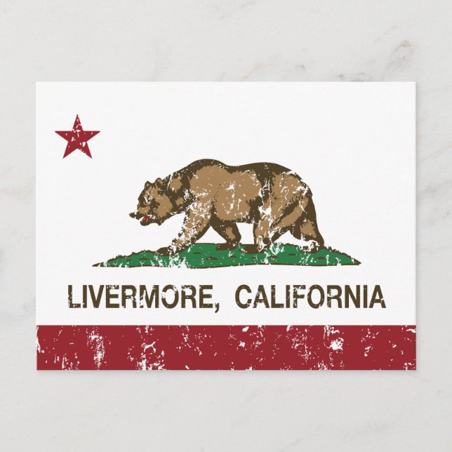 Postal Bandera Estatal de California Livermore (Anverso)