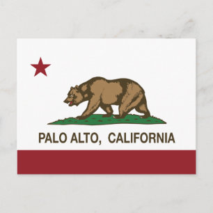 Postal Bandera estatal de California Palo Alto