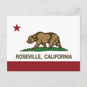 Postal Bandera estatal de California Roseville