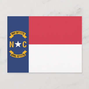 Postal Bandera Estatal de Carolina del Norte, Estados Uni