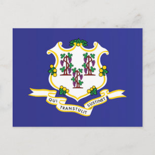 Postal Bandera estatal de Connecticut, Estados Unidos