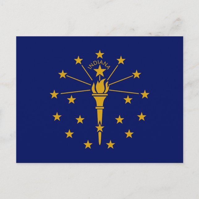 Postal Bandera estatal de Indiana (Anverso)