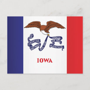 Postal Bandera estatal de Iowa, Estados Unidos