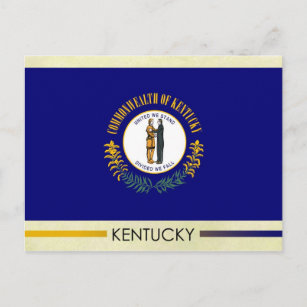 Postal Bandera estatal de Kentucky