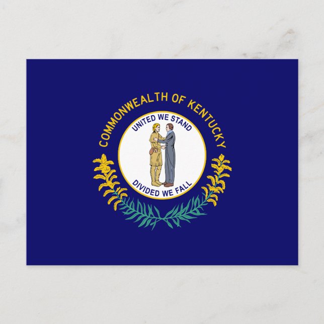 Postal Bandera estatal de Kentucky (Anverso)