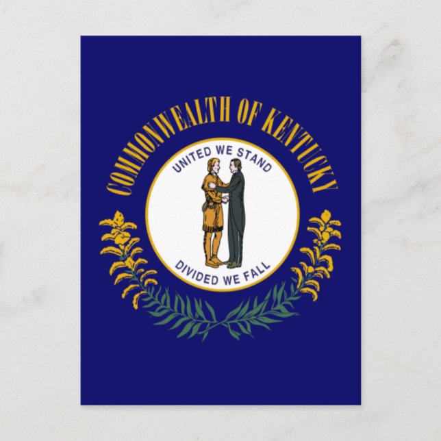Postal Bandera estatal de Kentucky (Anverso)