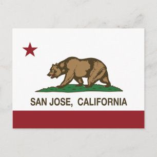 Postal Bandera estatal de la república de California san 