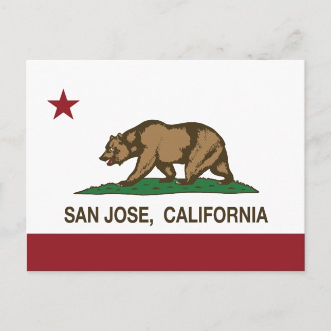 Postal Bandera estatal de la república de California san  (Anverso)