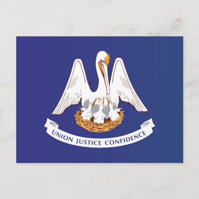 Postal Bandera estatal de Luisiana, Estados Unidos (Anverso)