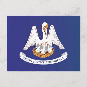 Postal Bandera estatal de Luisiana, Estados Unidos