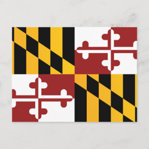 Postal Bandera estatal de Maryland, Estados Unidos