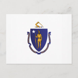 Postal Bandera estatal de Massachusetts, Estados Unidos