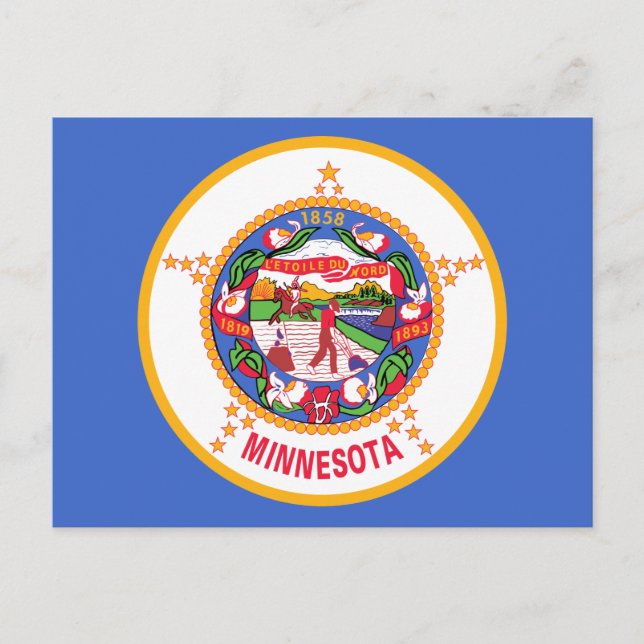 Postal Bandera estatal de Minnesota (Anverso)