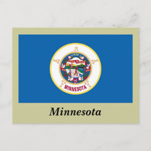 Postal Bandera estatal de Minnesota