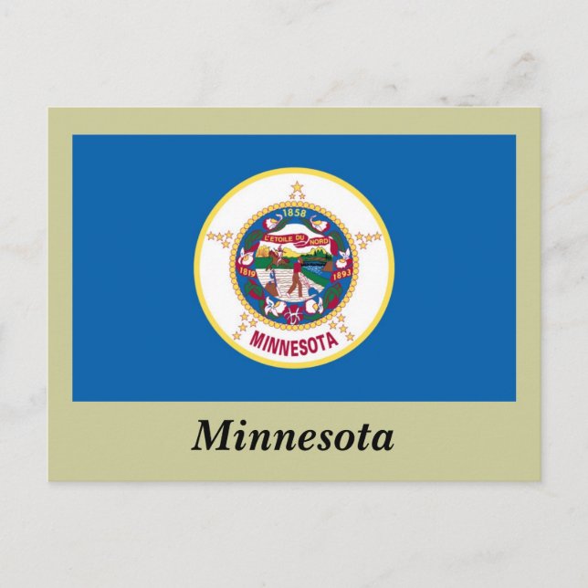 Postal Bandera estatal de Minnesota (Anverso)