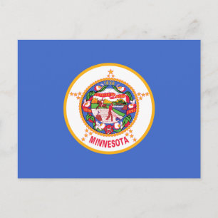 Postal Bandera estatal de Minnesota
