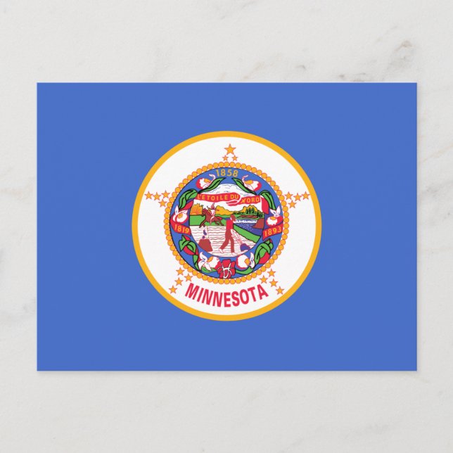 Postal Bandera estatal de Minnesota (Anverso)