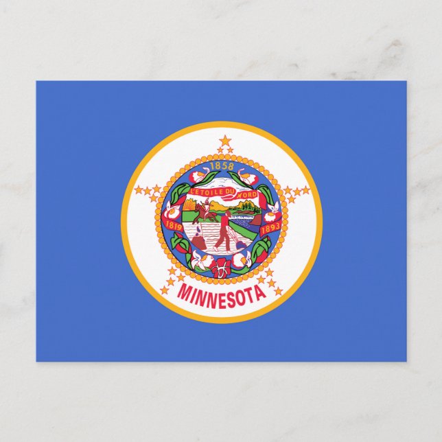 Postal Bandera estatal de Minnesota (Anverso)
