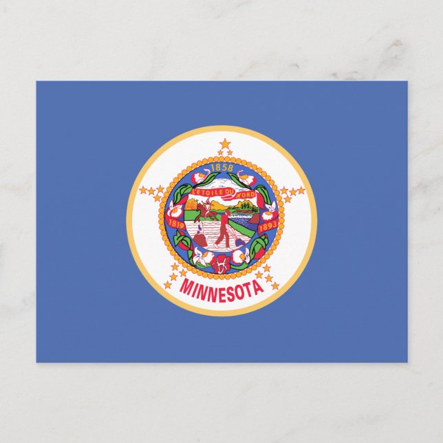 Postal Bandera estatal de Minnesota (Anverso)