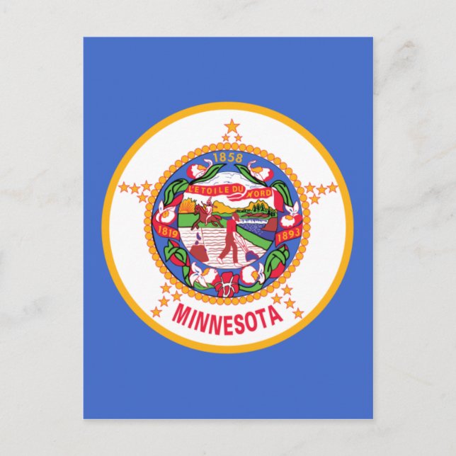Postal Bandera estatal de Minnesota (Anverso)