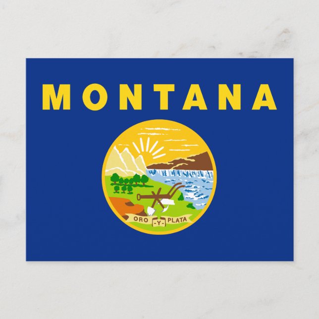 Postal Bandera Estatal de Montana (Anverso)