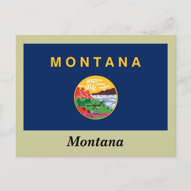 Postal Bandera Estatal de Montana (Anverso)