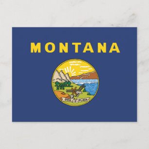 Postal Bandera estatal de Montana, Estados Unidos