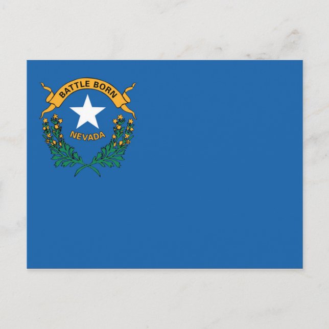 Postal Bandera estatal de Nevada, Estados Unidos (Anverso)