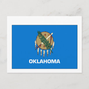 Postal Bandera estatal de Oklahoma