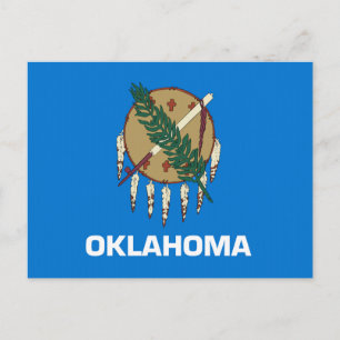Postal Bandera estatal de Oklahoma