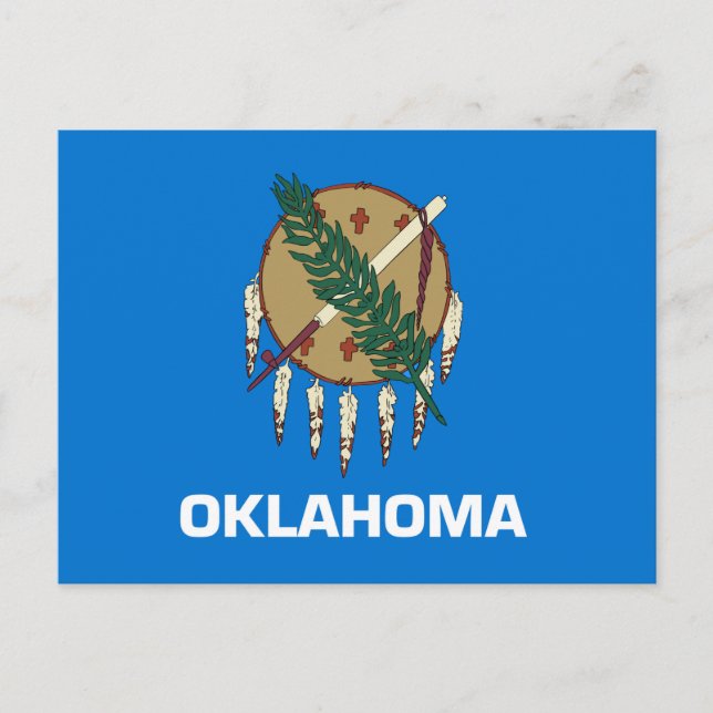 Postal Bandera estatal de Oklahoma (Anverso)
