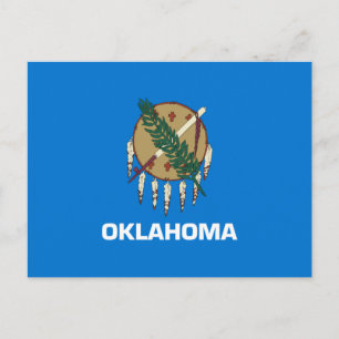 Postal Bandera estatal de Oklahoma