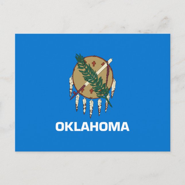 Postal Bandera estatal de Oklahoma (Anverso)