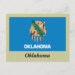 Postal Bandera estatal de Oklahoma