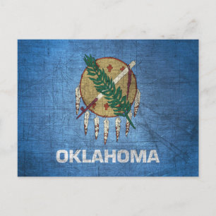 Postal Bandera estatal de Oklahoma