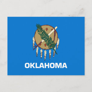 Postal Bandera estatal de Oklahoma
