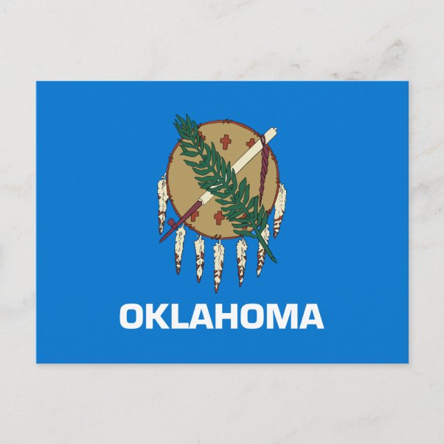 Postal Bandera estatal de Oklahoma (Anverso)