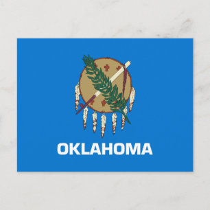 Postal Bandera estatal de Oklahoma