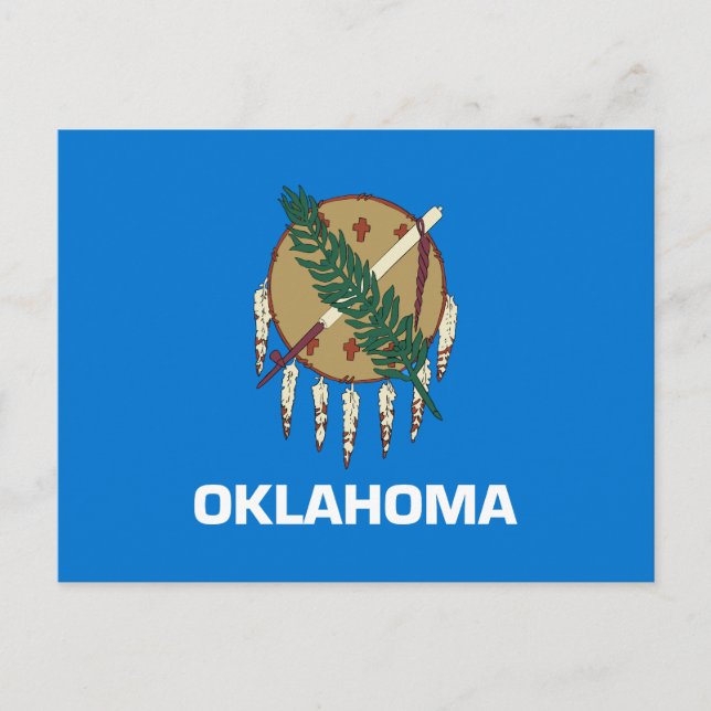 Postal Bandera estatal de Oklahoma (Anverso)