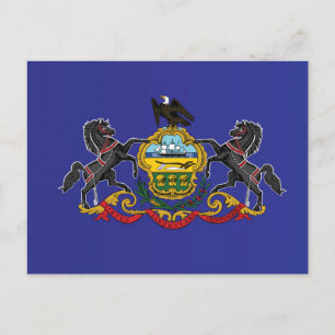 Postal Bandera estatal de Pennsylvania, Estados Unidos