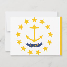 Postal Bandera estatal de Rhode Island Little Rhody 13 Es