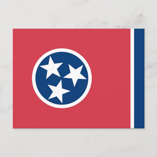 Postal Bandera estatal de Tennessee, Estados Unidos (Anverso)