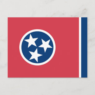 Postal Bandera estatal de Tennessee, Estados Unidos