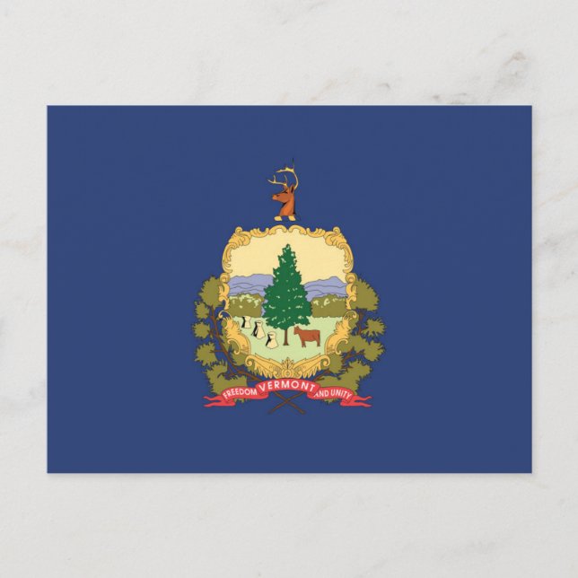 Postal Bandera Estatal de Vermont, Estados Unidos (Anverso)