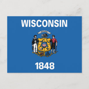 Postal Bandera Estatal de Wisconsin, Estados Unidos