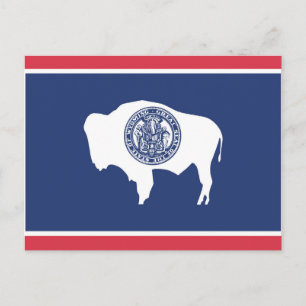 Postal Bandera estatal de Wyoming, Estados Unidos