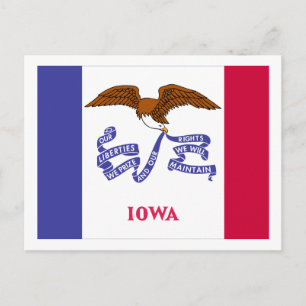 Postal Bandera Estatal Iowa
