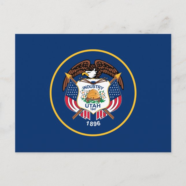 Postal Bandera Estatal Utah (Anverso)